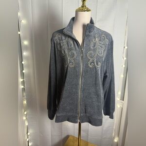 D&D Lifestyle Gray Embellished Women's Jacket